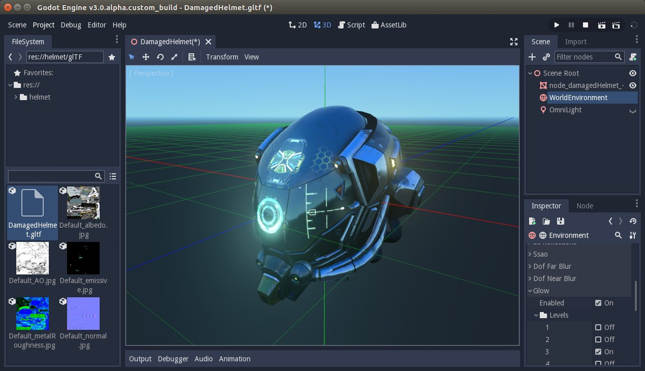 glTF 2.0 scene imported in Godot