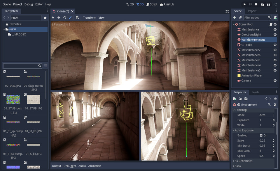 Realtime global illumination in Godot 3.0