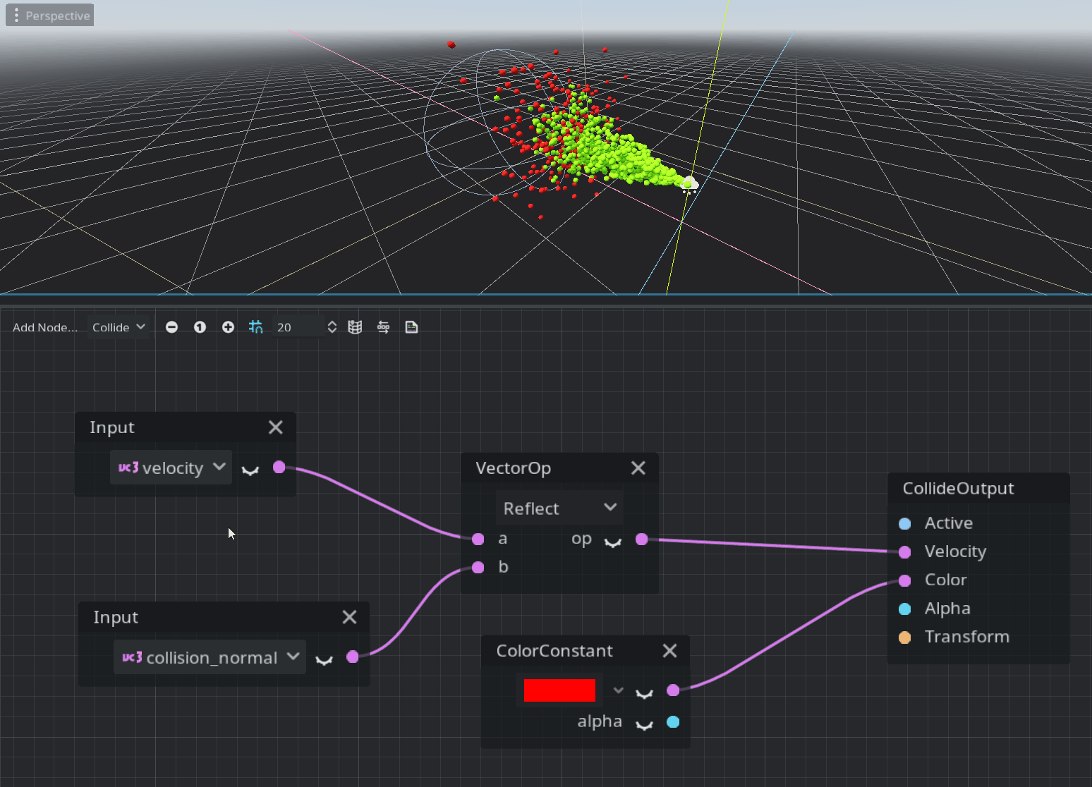 Collide mode with GPUParticlesCollision