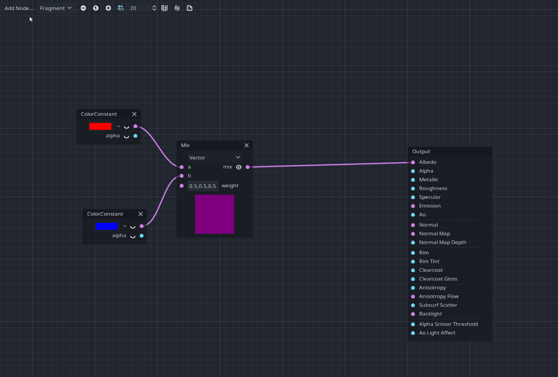 Comment node with title and description