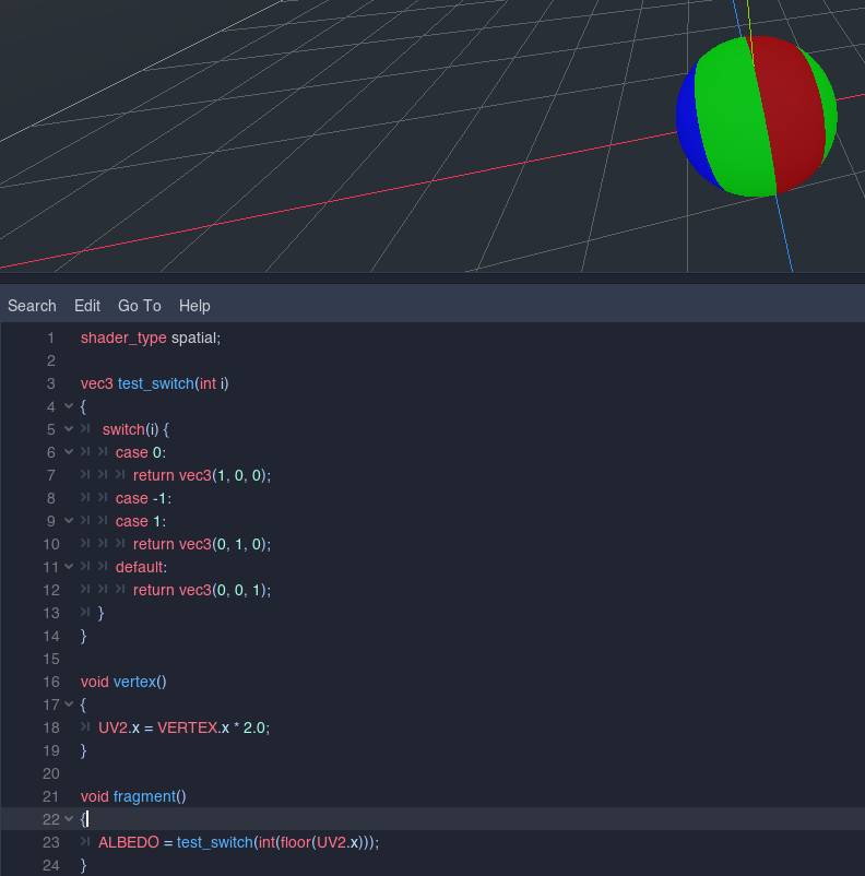 Shader switch