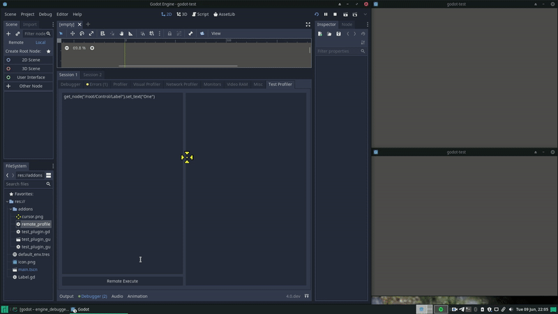 Demo of a custom profiler in the debugger