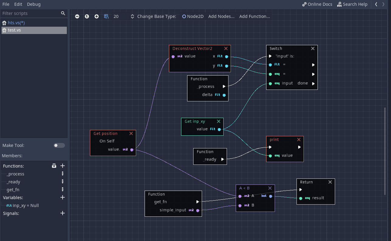 Refactored VisualScript editor