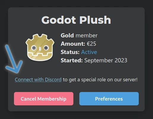 Screenshot of the Fund page showing the "Connect with Discord" option