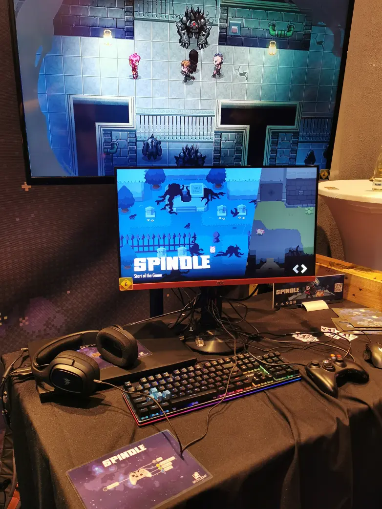 Spindle's booth