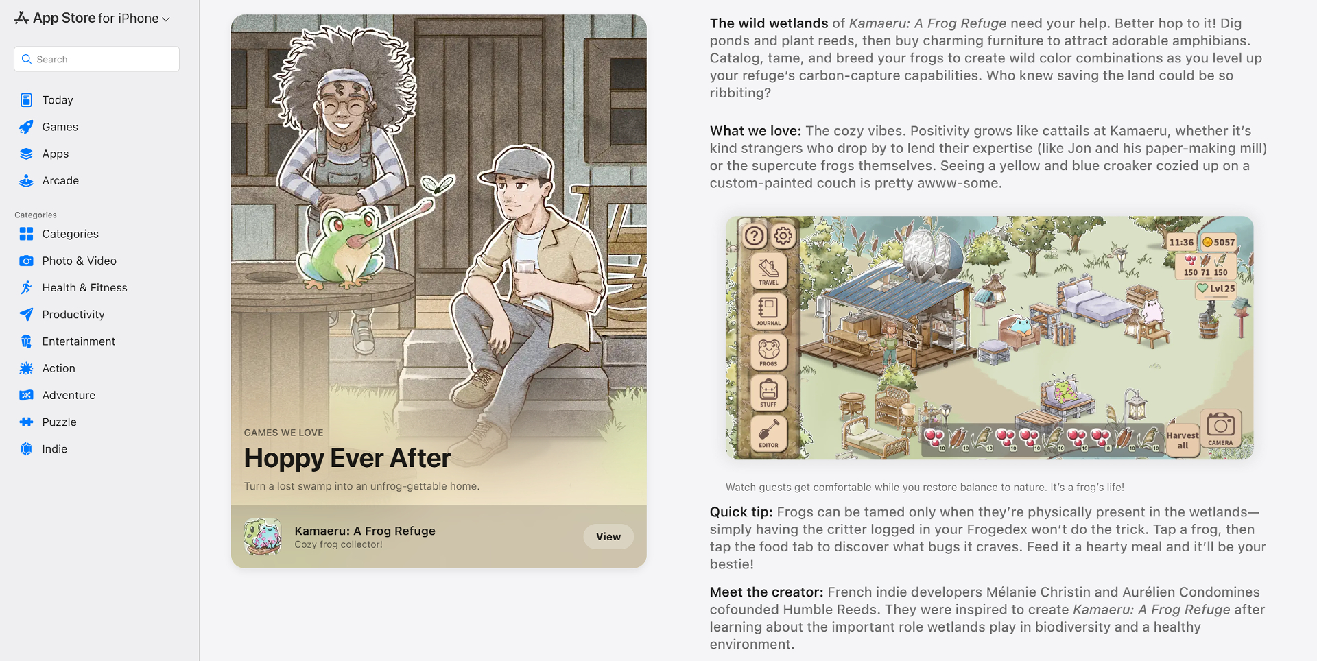 Kamaeru game screenshot