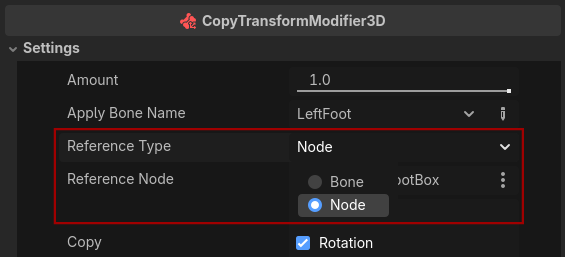 Inspector of new BoneConstraint3D