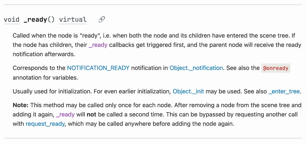 Image of the documentation direct link feature