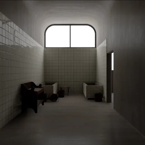 Bathroom scene on Compatibility without specular occlusion from ambient light.