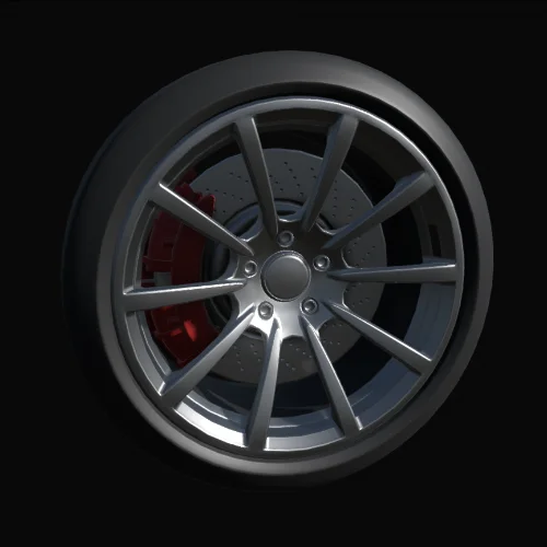 Car wheel scene on Forward+ with specular occlusion from ambient light.